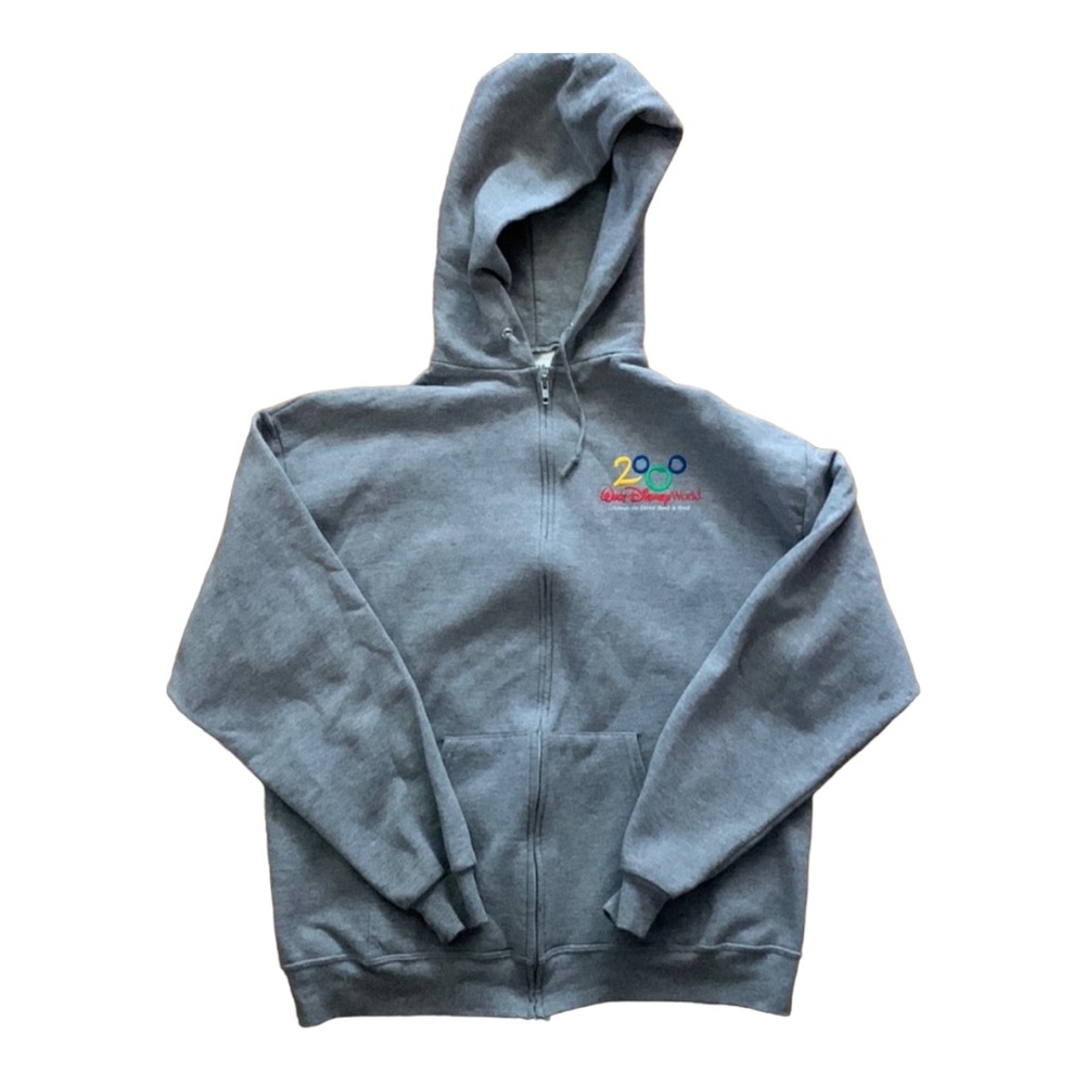Walt Disney World 2000 Gray Zip-Up Hoodie